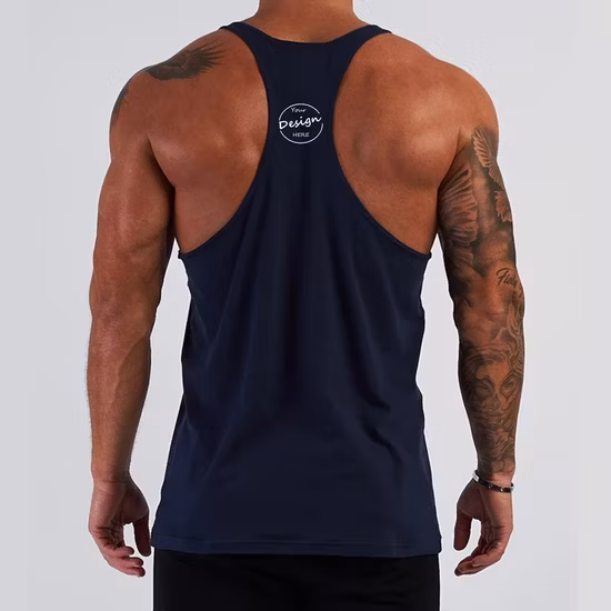 OEM Custom Logo Herren Muscle Dry Fit Workout Sport Gym Weste Neues Design Bodybuilding Stringer Tank Top
